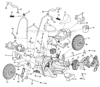 Page A Diagram and Parts List for 73218-9993 After 6-10-02 Power Wheels Ride-On Motorcyles